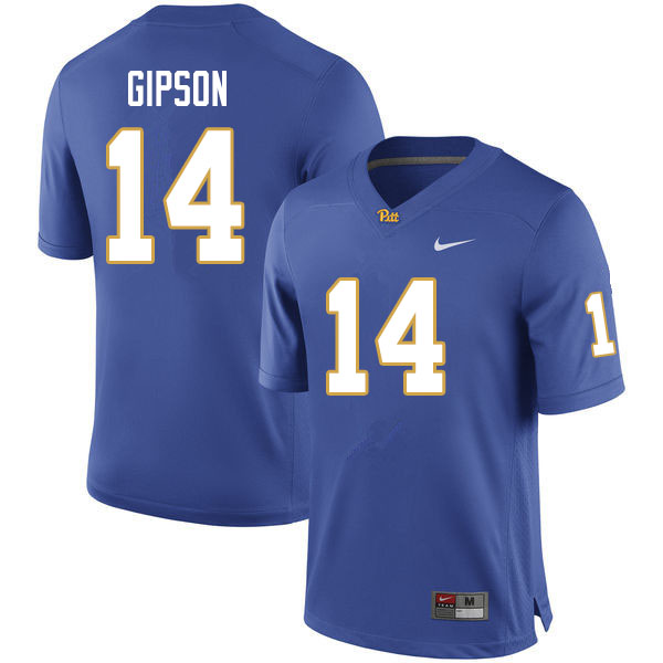 Men #14 Will Gipson Pitt Panthers College Football Jerseys Sale-Royal